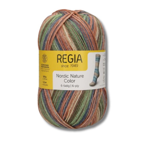 Regia 150gr Sockenwolle 6-fädig Nordic Nature Color 6104