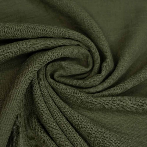 Viskose Leinen Vintage Look khaki