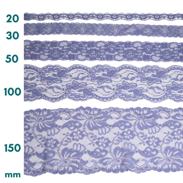 Spitzenborte elastisch flieder