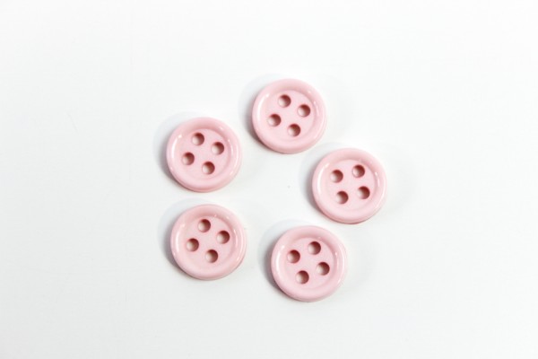 Hemd oder Blusenknopf 11 mm rosa