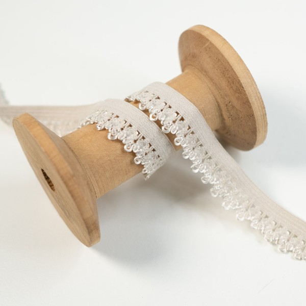 Spitzenband Stretch 13mm beige