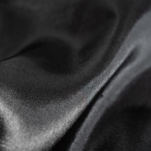 Satin schwer entflammbar B1 DIN4102 280cm breit schwarz