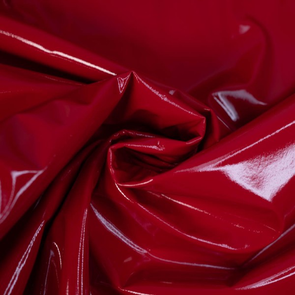 Lackleder Imitat dunkelrot