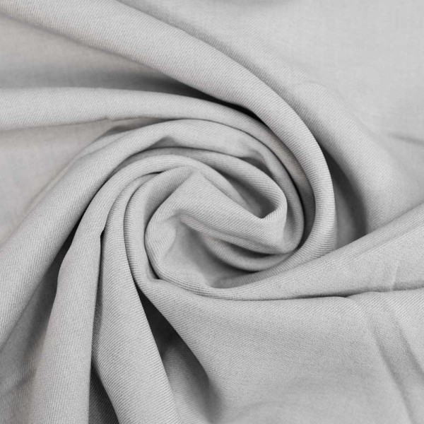 Twill Wool Touch meliert hellgrau