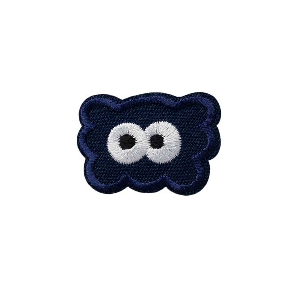 Applikation Form mit Augen blau