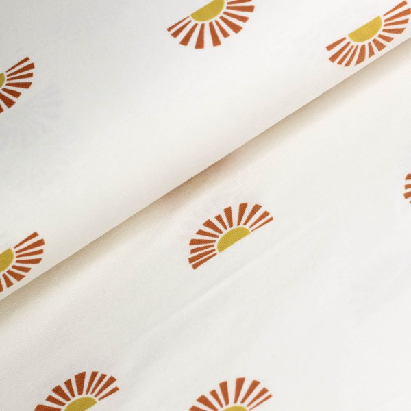 Baumwolljersey Sonne ecru