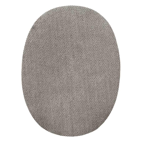 Applikation Stoffflicken oval hellgrau