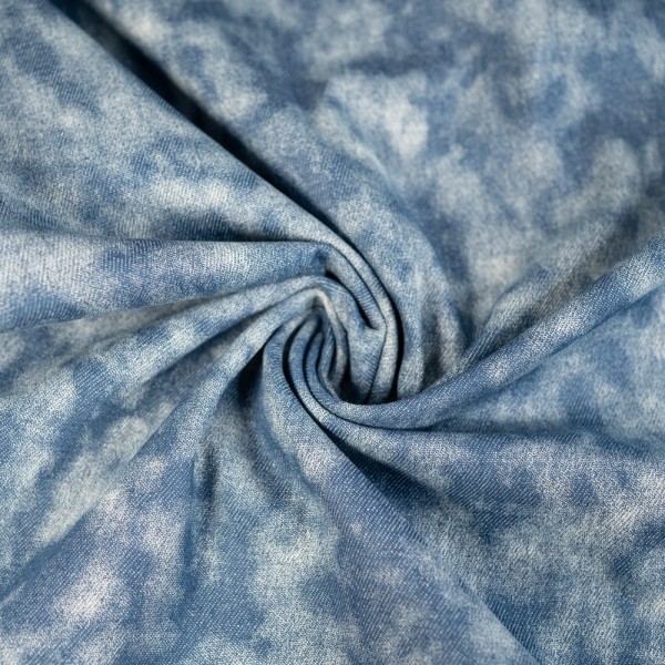 Jeansstoff Denim Batik blau