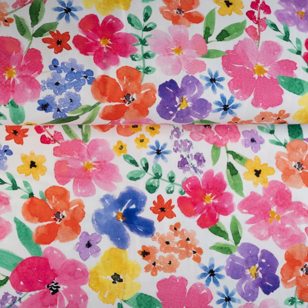 Canvas Sommerblume pink-beere