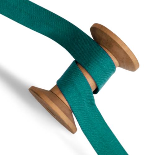 Baumwolljersey Schrägband Lena petrol