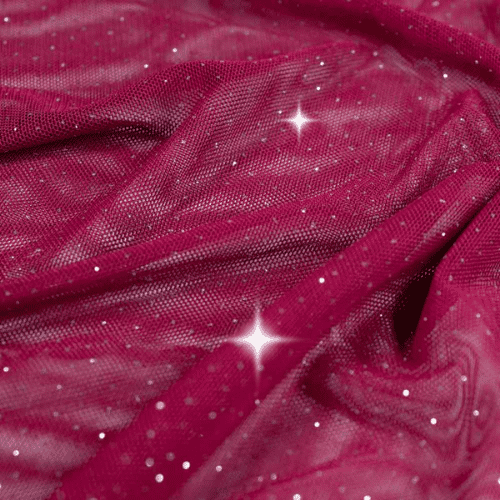 Soft Mesh Glam elastisch bordeaux