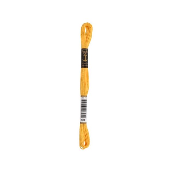 Anchor Sticktwist Garn 6-fädig gelborange hell