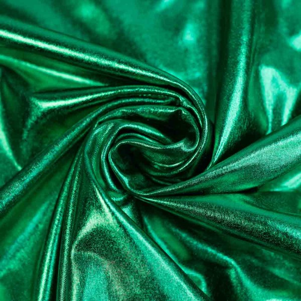 Folienjersey Metallic grün