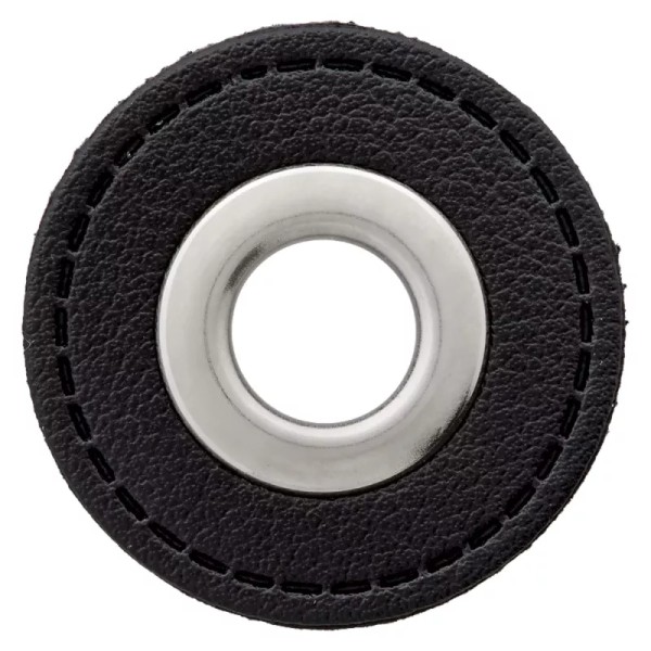 Lederimitat Ösenpatch 32mm schwarz