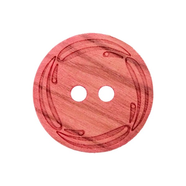 Holzknopf Ranke 23mm rosa