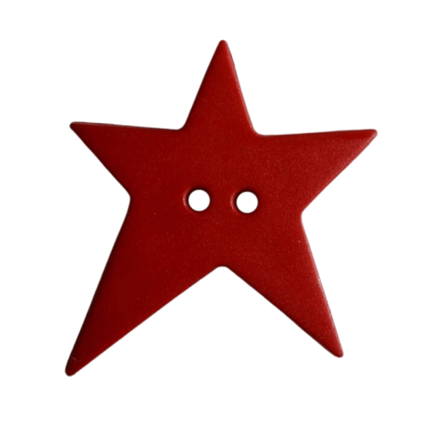 Stern-Knopf asymmetrisch dunkelrot