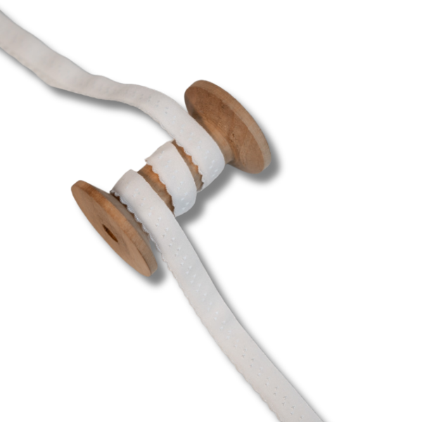 Elastisches Gummi Einfassband 20mm ecru