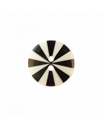 Modeknopf Streifen 15mm weiß