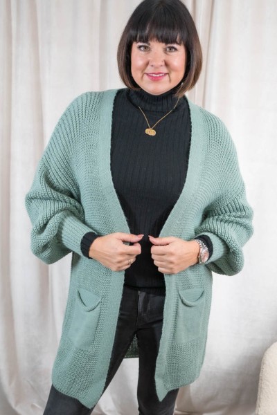 Strickjacke midi Alessia salbei