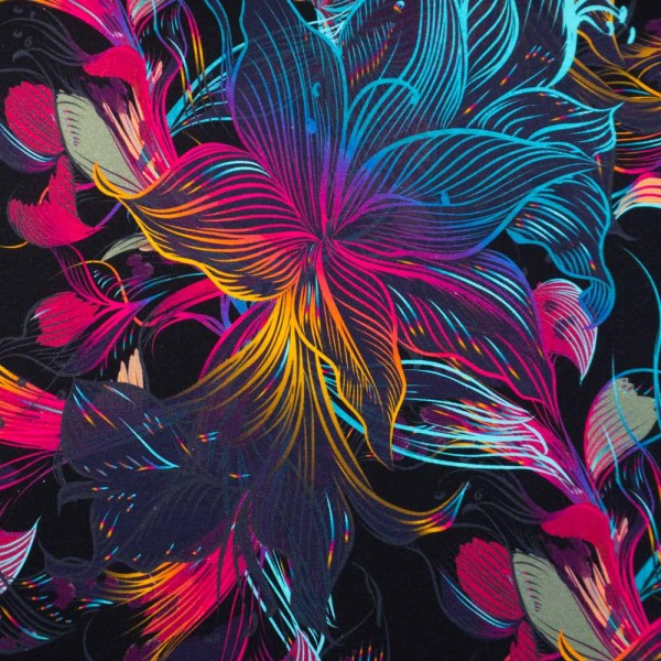 Bio-Sweat French Terry Wavey Blossom Rainbowfading