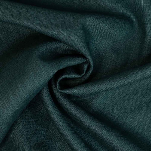 Leinen Uni Lea blaupetrol