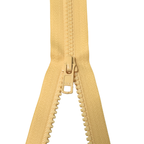 YKK teilbarer Reißverschluss Jacken Krampe pastellgelb