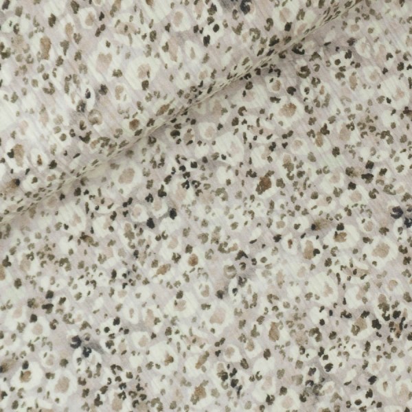 Musselin Double Gauze Leo klein taupe