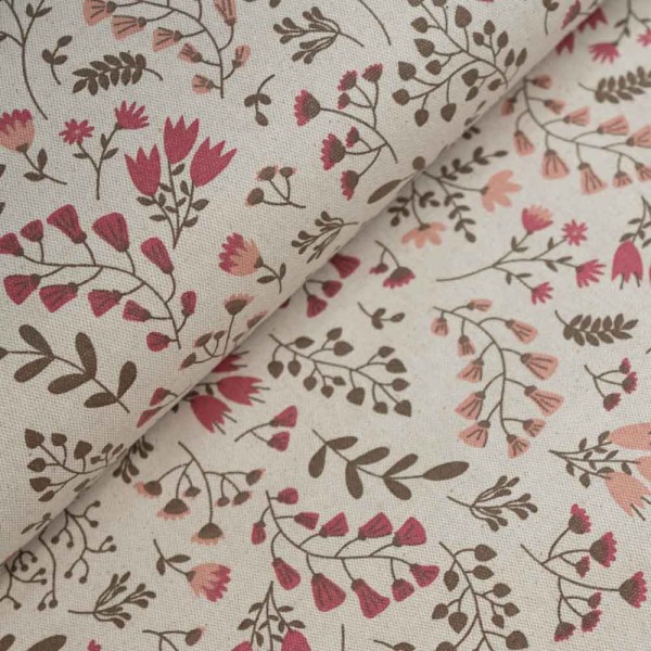 Canvas beschichtet Blumensträucher altrosa