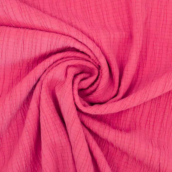 Viskose Crinkle plissiert pink