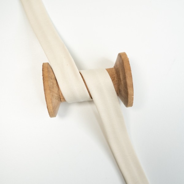 Baumwolljersey Schrägband Lena ivory