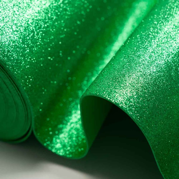 Glitzer Moosgummi Goma Eva 2mm grün