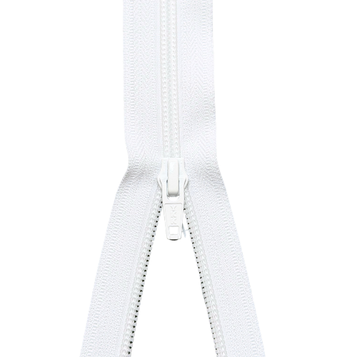 YKK teilbarer Reißverschluss Spirale weiß