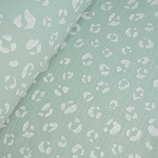 Musselin Double Gauze Leo mint hell
