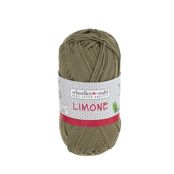 Strickgarn Baumwolle Limone oliv dunkel