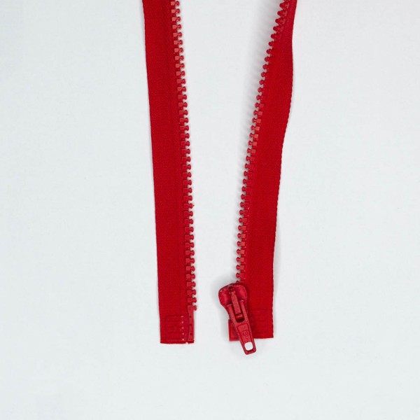 BOOM Reißverschluss teilbar Krampe rot 80cm