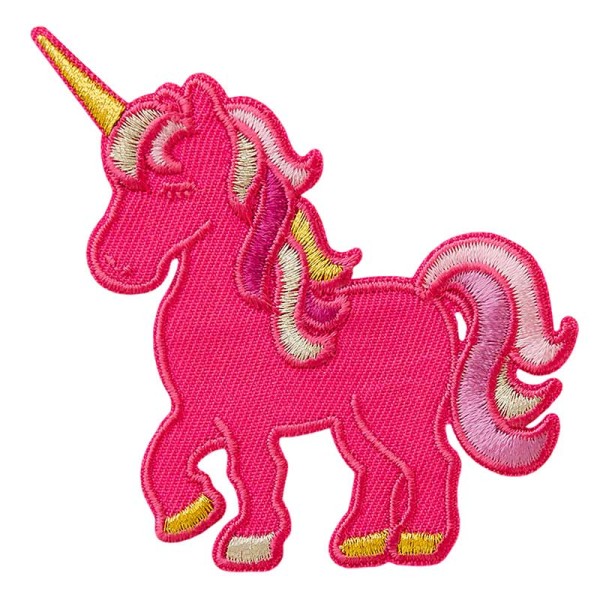 Applikation Einhorn pink