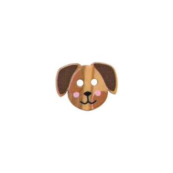 Prym Holzknopf Hund 15mm braun