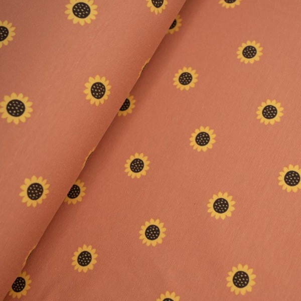 Baumwolljersey Sonnenblume apricot