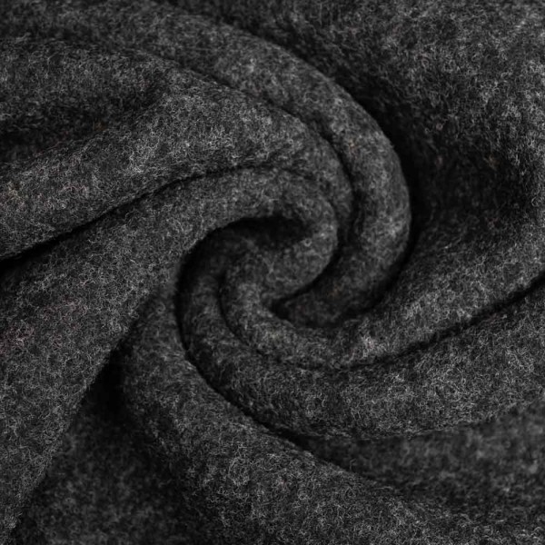 Woll Fleece flauschig meliert schwarz