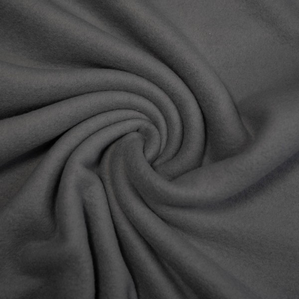 Baumwoll Kuschelfleece mittelgrau