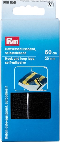 Prym Haftverschlussband selbstklebend schwarz 20mm