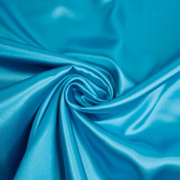 Satin Glänzend Uni aqua