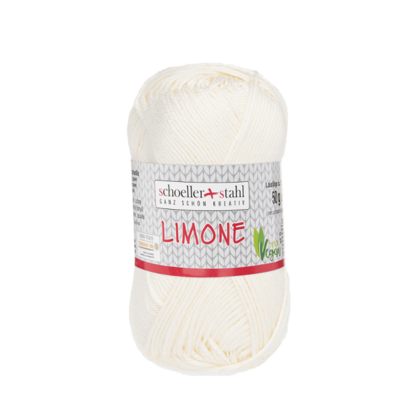 Strickgarn Baumwolle Limone ecru
