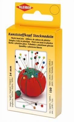 Kleiber Kunststoffkopf-Stecknadeln 130 Stück