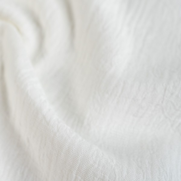 Baumwolle Leinen Blumen ivory