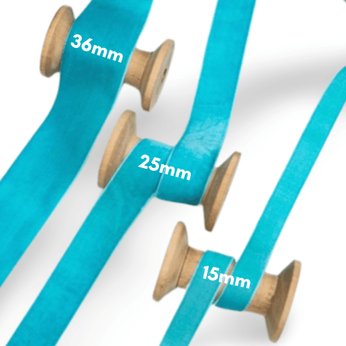 Samtband 36mm aqua
