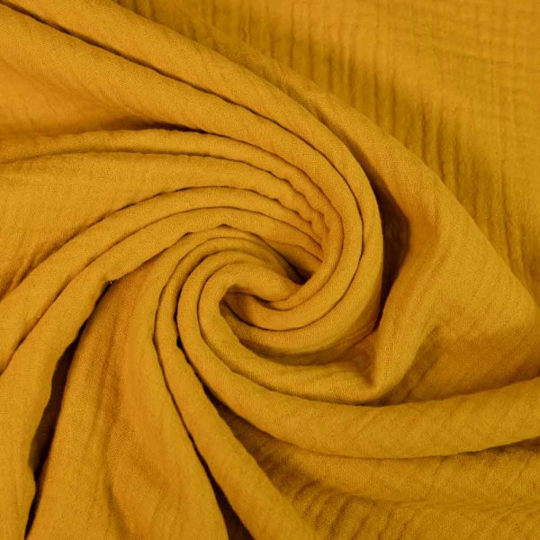 Musselin SCHWER Triple Gauze senfgelb