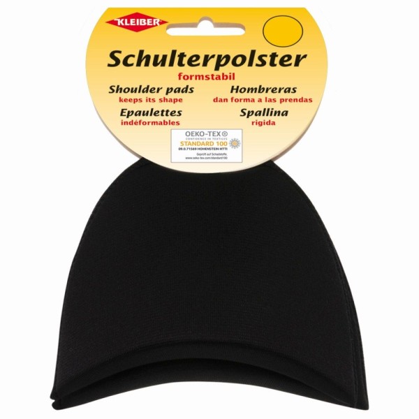 Kleiber Schulterpolster Satin Halbmond 2 Stk. schwarz