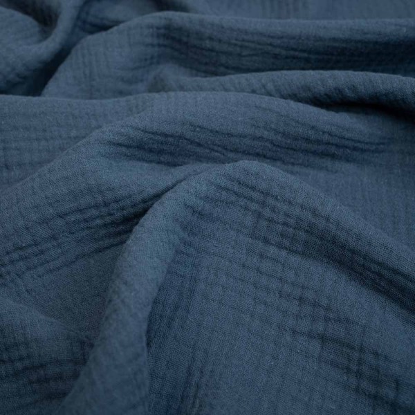 Musselin Double Gauze Amelie indigoblau
