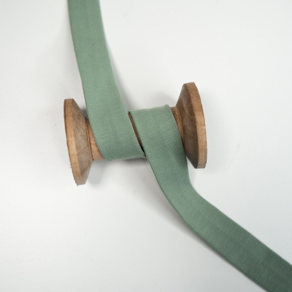 Baumwolljersey Schrägband Lena dusty mint